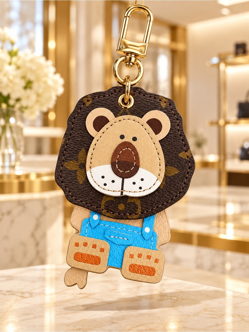 Leather Lion Charm